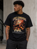 LOVE CONQUERS EVIL – GOOD VS. EVIL GRAPHIC TEE